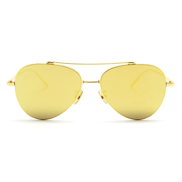 Gold shade sunglasses-18k Gold Beta Titanium frame-Native Ken Eyewear NY