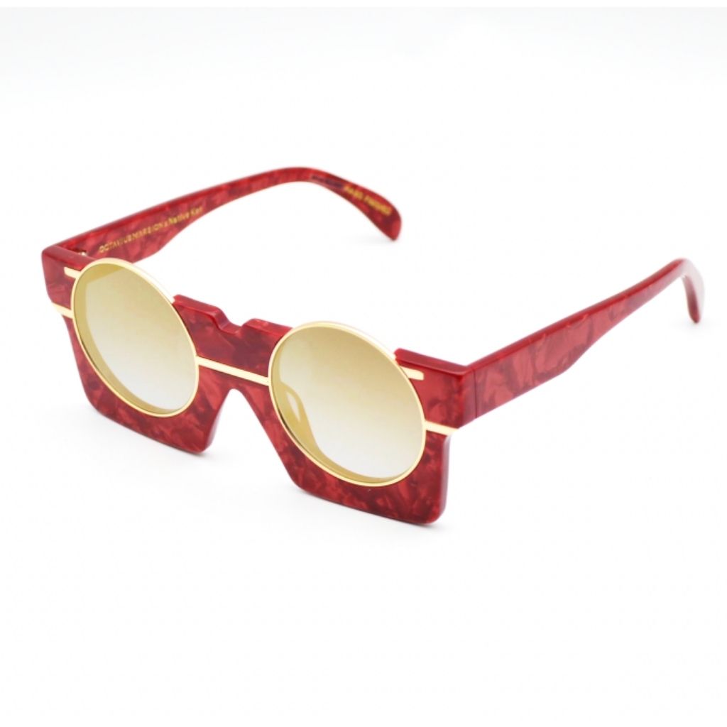 Octavius Marsion x Native Ken Edgewood Red Marble with Solid Gold Mirror Lens